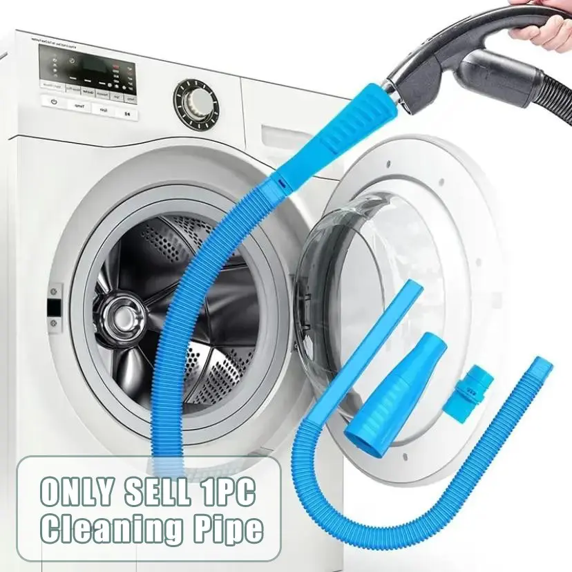 Washing Machine Cleaning Brush Set, Dryer Cleaner Kit, Soft Coil Hairbrush, Home Appliance Cleaning Tool, Durable Washing Tube Scrubber, Hose, Parts