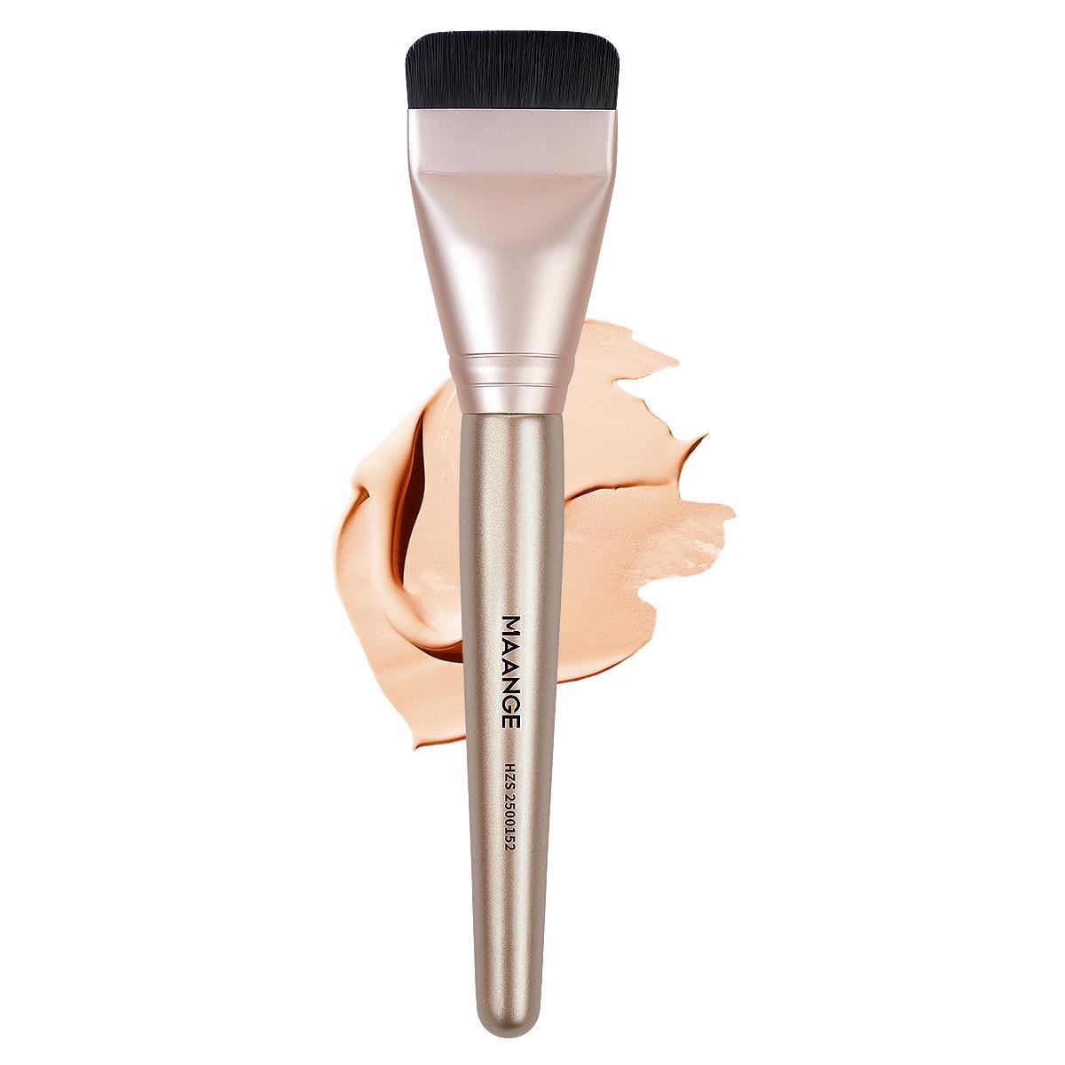 MAANGE 1pc Professional Kabuki Flat Foundation Brush/Face Mask Brush, Versatile Makeup Tool for Smooth Application, Ideal for Liquid and Cream Products, Complexion Brush Gift for Women & Girls