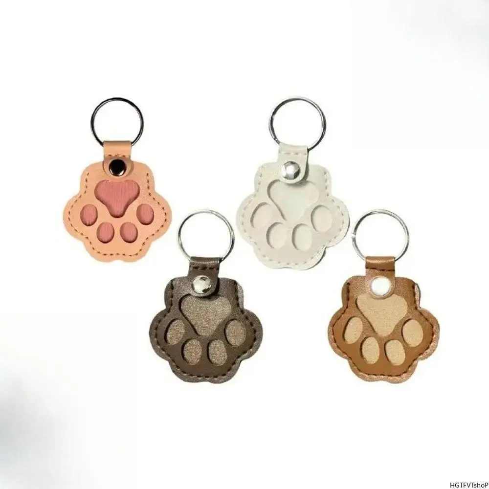 4-Pack Paw-Shaped Plain Glass Mirror Pet Hair Memorial Keychain Set, Animal Paw Emblem Hanging Charms, Sentimental Keepsake Gift for Pet Owners, Sentimental Gifts, Memorial Gifts
