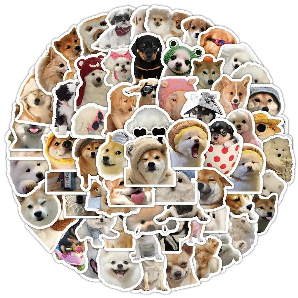 10/30/50/100pcs Cute Pet Puppy Stickers Funny Dog MEME Decals Toy DIY Notebook Phone Stationery Car Decoration Sticker Wholesale