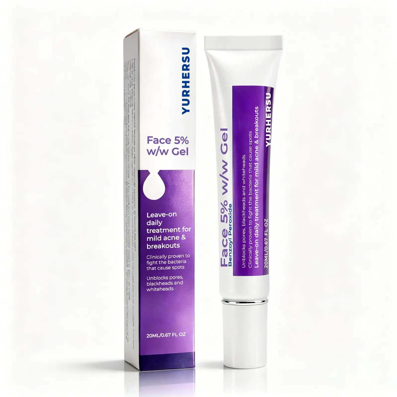 Clarifying Skin Serum Infused 5% Benzoyl Peroxide, Smooth Rough Breakout Texture Minimize Visible Red Bumps, Lightweight Spot Treatment For Daily Morning Night Facial Care Travel Use