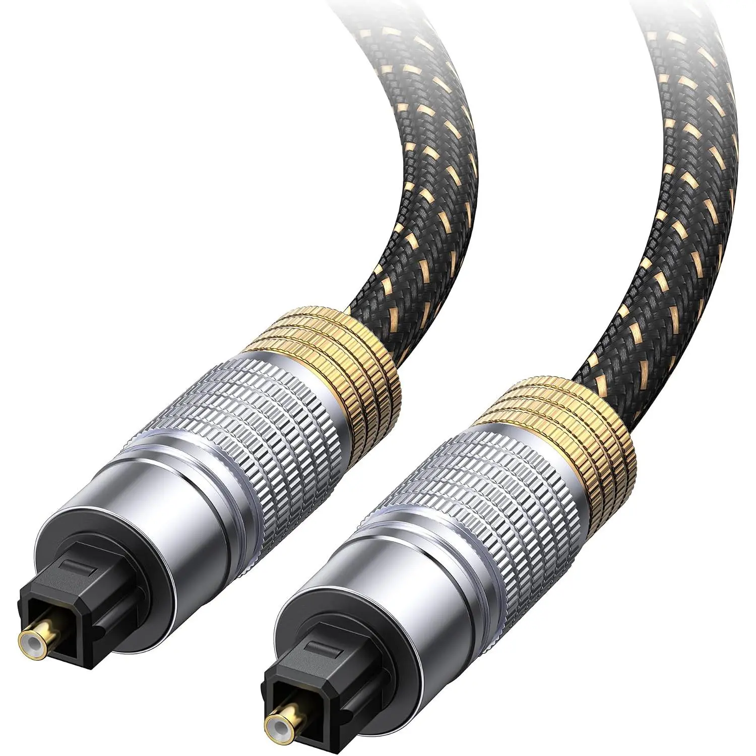 Short Optical Audio  3ft (Toslink Optical  for Soundbar, Digital S/PDIF Cord) - Ideal for Hi-Fi Audio with , Sonos, ,  Soundbars, 3