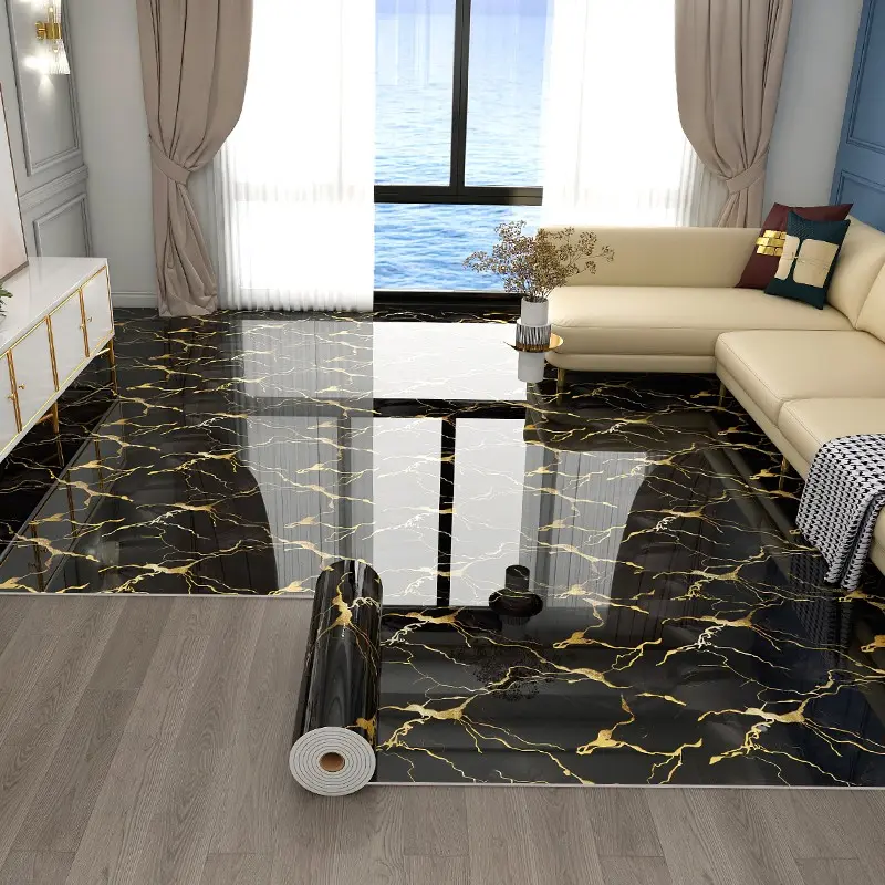 15.75in*118.11in Thickened Self-Adhesive Marble Pattern Wallpaper - Removable Marble Texture Panel, Luxurious Marble Appearance, Easy DIY Installation, Peel and Stick,Suitable for Kitchen, Bathroom, Bedroom,Living Room Walls and Floors.