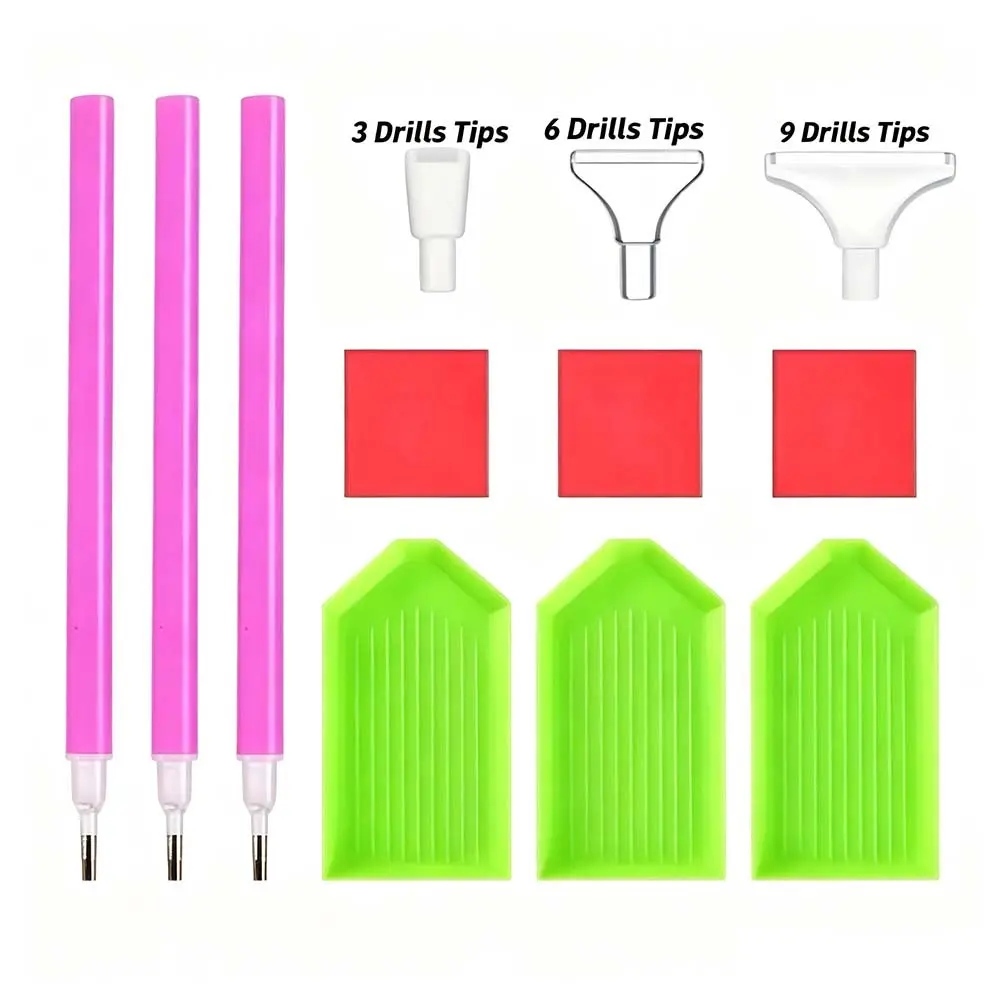 12-piece diamond painting tool set, dot pen, clay, convenient diamond painting production tool