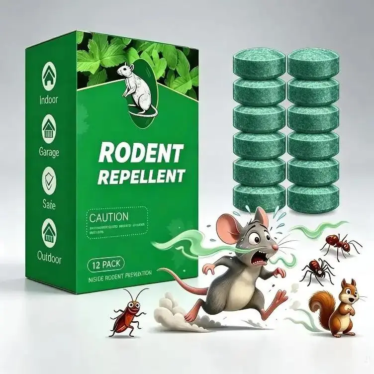 Natural Peppermint Oil Rodent Repellent Pre-Filled Pouches (12 Pieces) - Safe, Non-Toxic, People & Pet Friendly - Home & Garage Mouse Deterrent Supplies