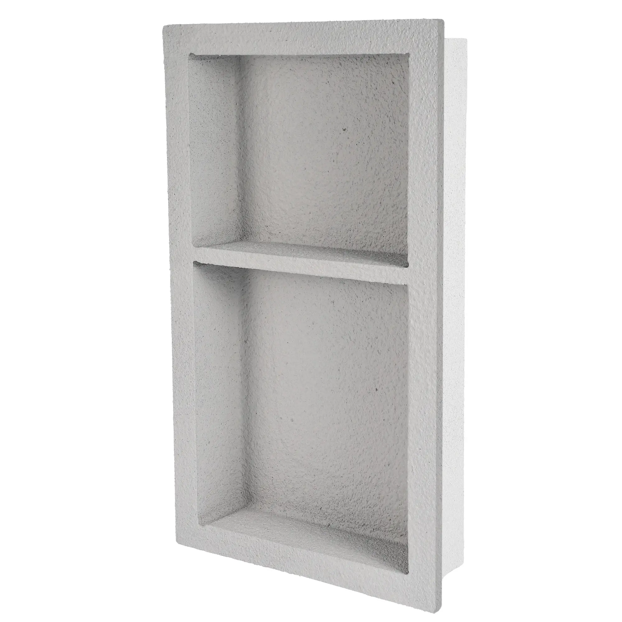 Modern Double Shower Niche - Recessed Bathroom Shelf with Square Corners - Waterproof Wall-Inserted Storage