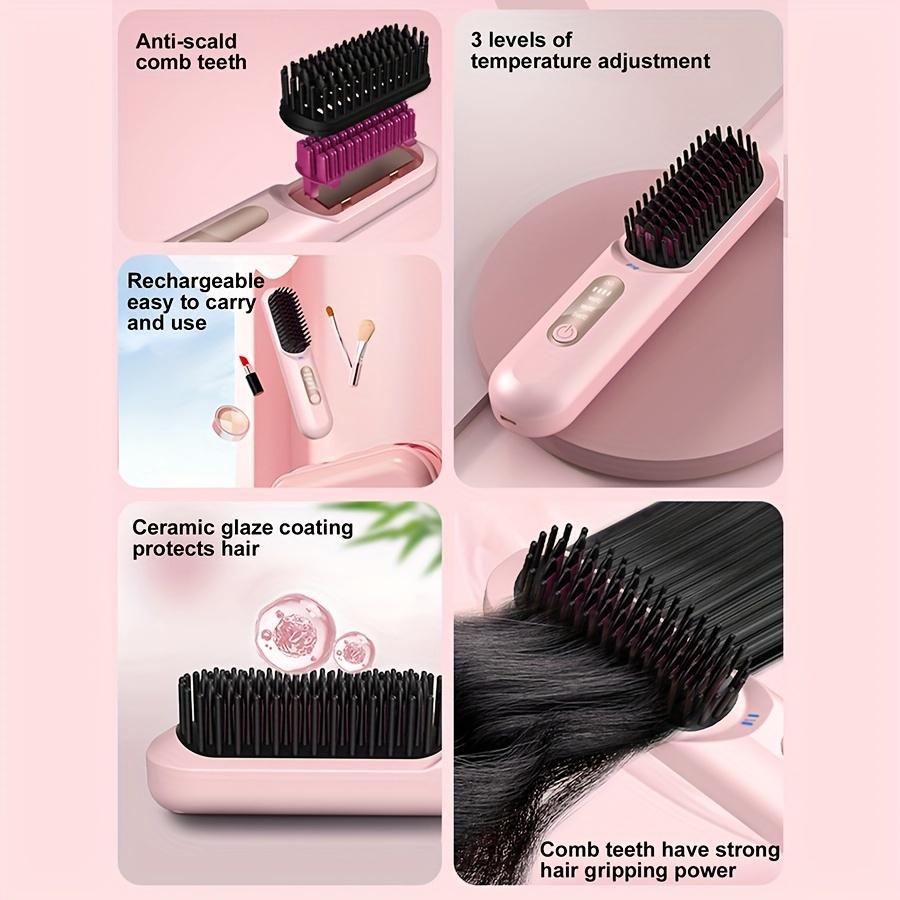 Portable Hair Straightening Comb, Multi-purpose Straightening Comb for Travel, Mini Hot Comb, Hair Styling Tool for Women and Men
