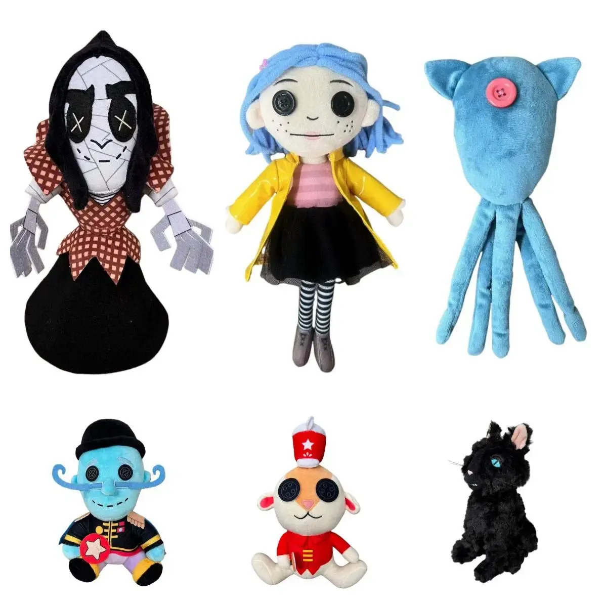 25-28cm Coraline Plush Doll - Kawaii Cartoon Figure, Soft Pillow, Cute Collectible House Decoration, Kids' Birthday Gift, Stress Relief Toy for Toys & Hobbies, As Picture, Manual Included, No Extra Accessories