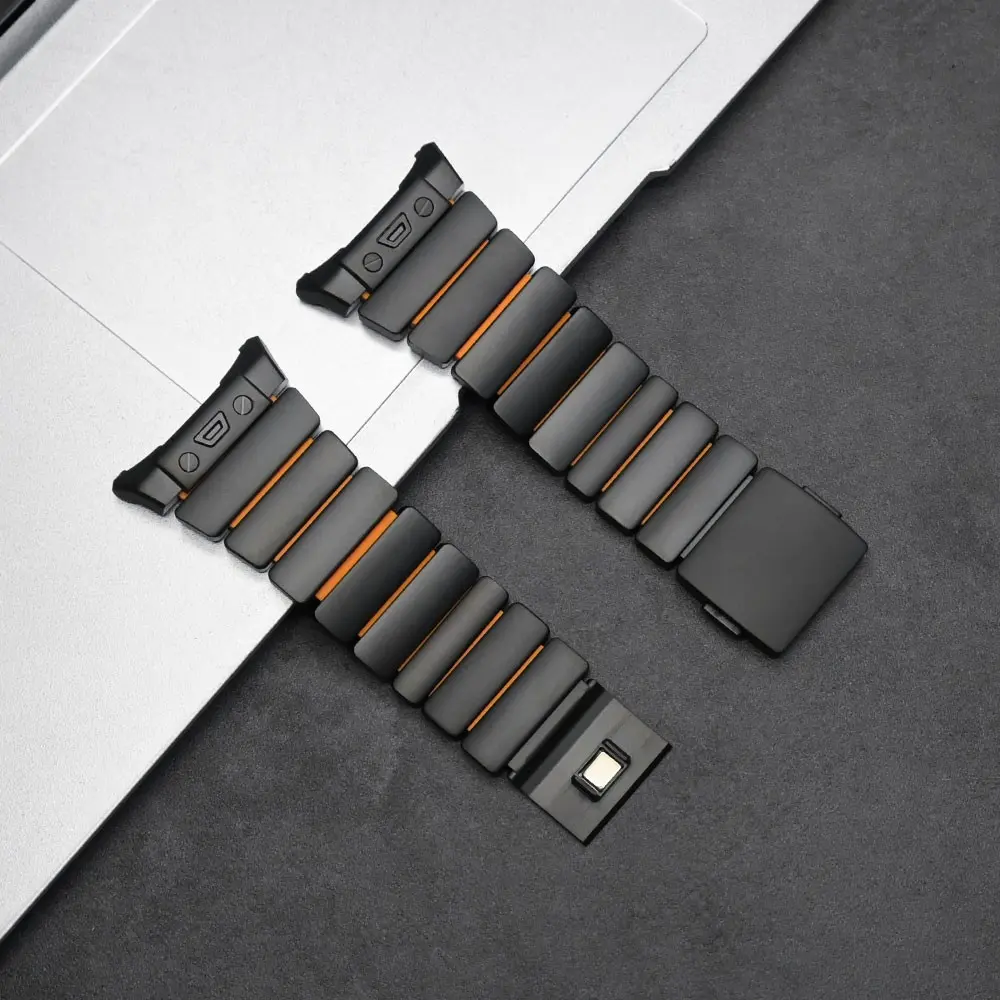 Luxury Stainless Steel Smartwatch Strap for Samsung Galaxy Watch Ultra, Titanium Metal Watchband for Samsung Galaxy Watch Ultra 7 47mm, Accessory Essentials, Smart Watch Accessories