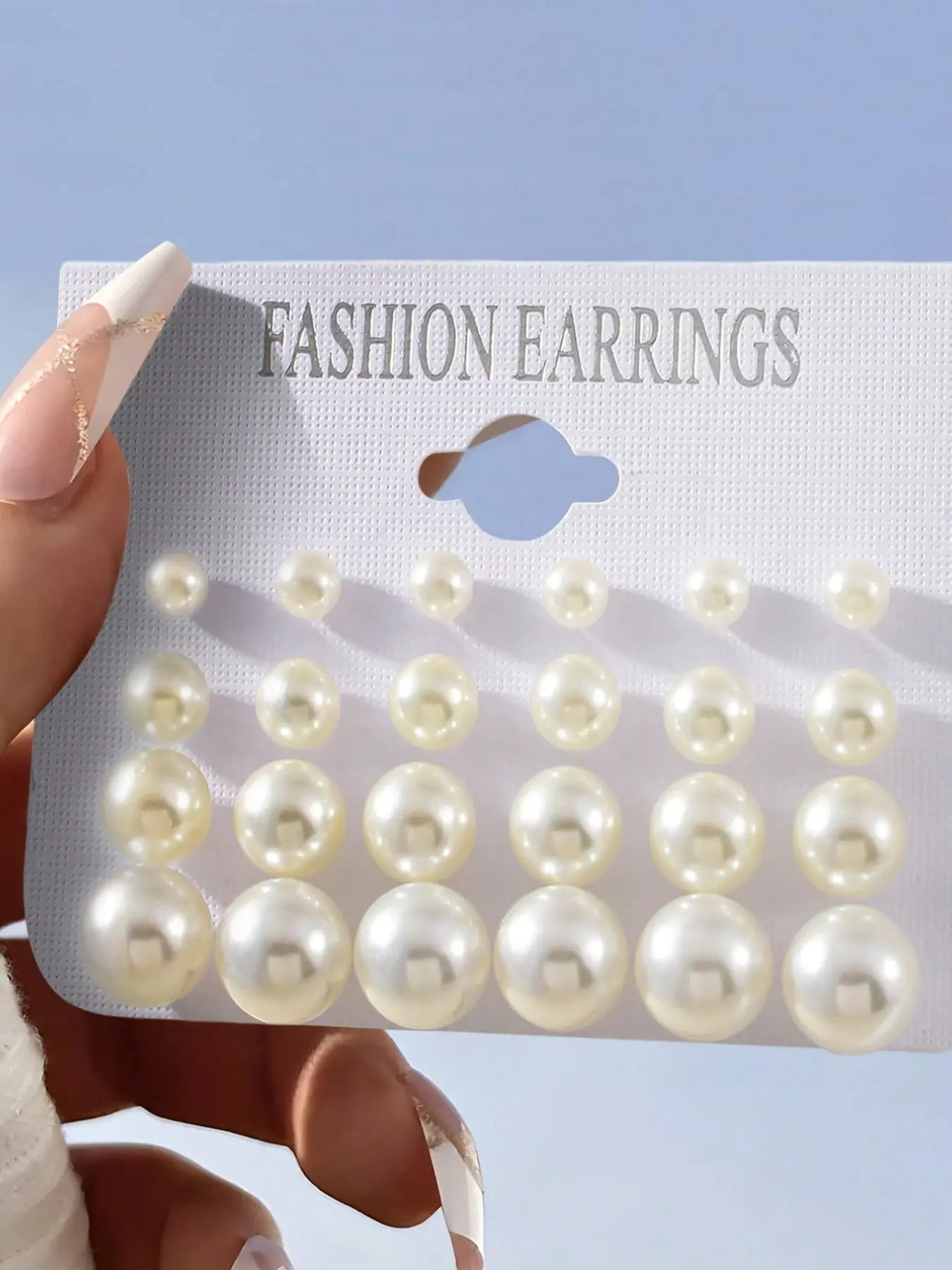 12 Pairs Classic Faux Pearl Stud Earrings Set for Women, Stud Earring Pack, Earrings Studs, Assorted 6mm-12mm Round Pearl Earrings, Minimalist Elegant Jewelry Collection, Timeless Everyday Earrings for Work, Party, Wedding, Vacation, Gift