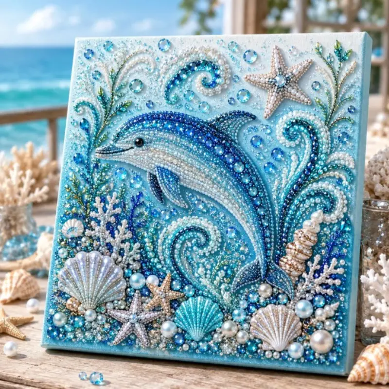 Ocean Theme Pearl Art DIY Kit, Create Stunning Ocean-Inspired Jewelry at Home, Perfect Gift for Craft Enthusiasts