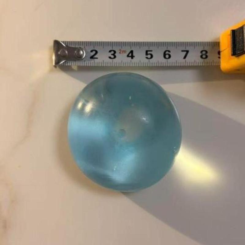 Clear Blue Simulated Maltose Squishy Soft Squeeze Slow Rising Anti Stress Sensory Toy