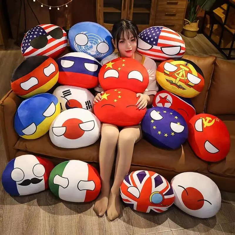 10-30cm Polandball Plush Toys Countryball USSR USA FRANCE RUSSIA UK JAPAN GERMANY CANANDA ITALY Doll Kawaii Pillow Cute Gift Boy