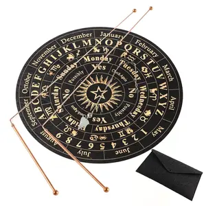 Travel Accessories Survival Kit, 2PCS Divining Rods, Copper Dowsing Rods Set, Dowsing Pendulum, Divination Mat, Camping GPS & Navigation Tools for Ghost Hunting, Water Divining