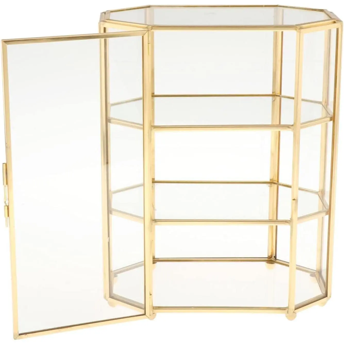 3-Tier Glass and   Box, Makeup Organizer, Glass Display Case