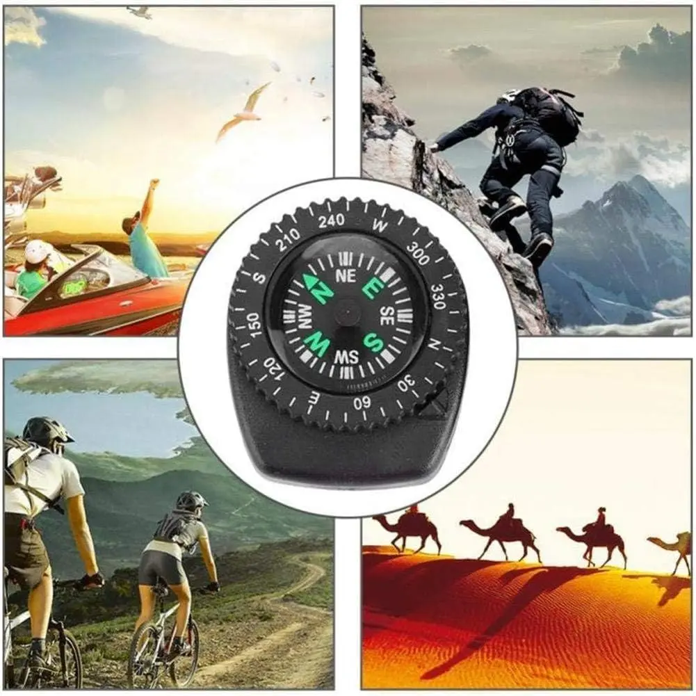 Mini Oil Filled Survival Compass, Pocket Navigation Tool for Hiking, Camping, Boating
