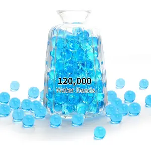 Blue Clear Water Beads, 120,000 Water Gel Beads for Vases Fillers, Christmas Decor, Wedding CenterCount, Floating Candles, Floating Pearls Beads, Planting, Floral Decoration