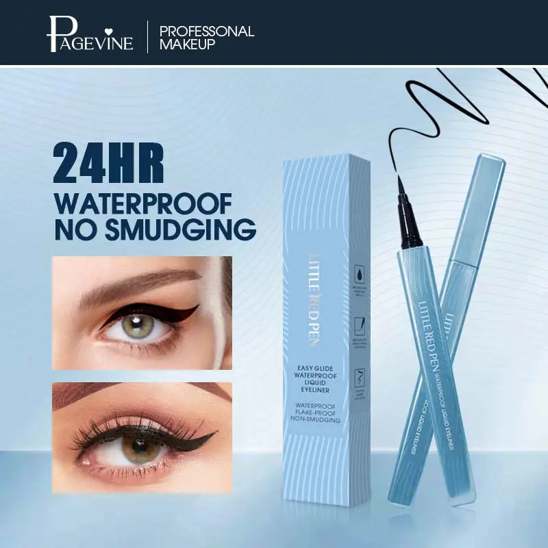 Ultra-Fine Precision Liquid Eyeliner | 24H Smudge-Proof & Waterproof Beauty Makeup, Adults, 24H Hold, Silicone Base, Bottle, 3 Years
