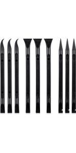 9 Pieces Plastic Scraper Tool Scratch Free Crevice Cleaning Sticker Remover Tool Multipurpose Non Scratch Scrapers for Tight Spaces, Kitchen, Crevices, Auto Detailing, Paint