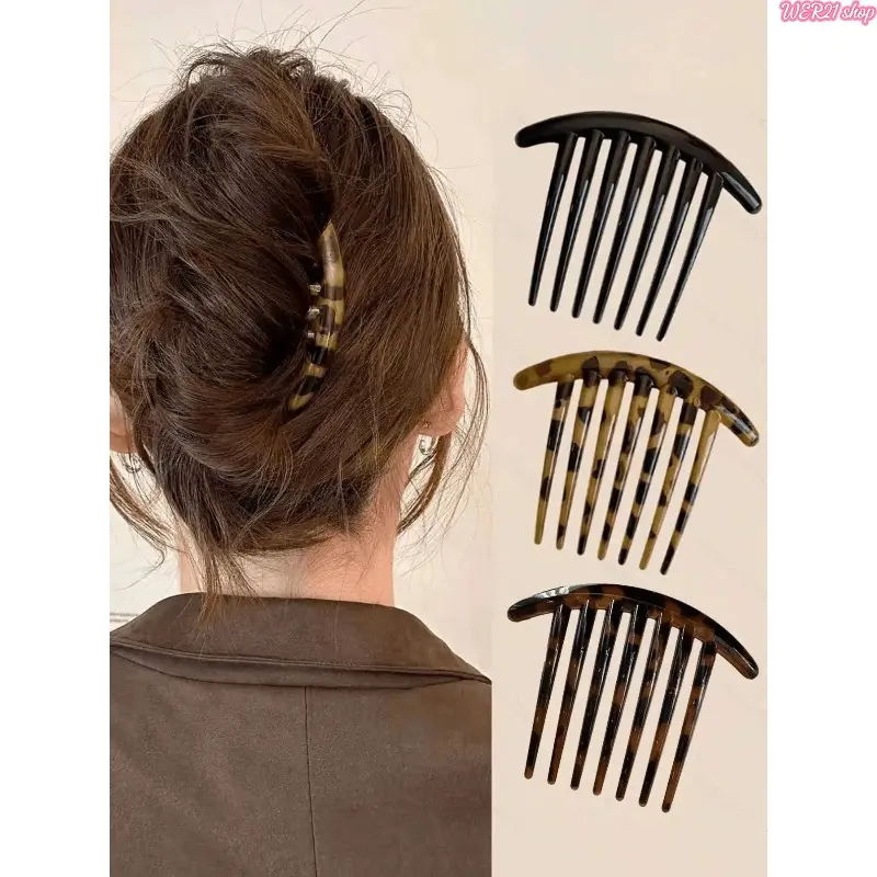 3-Piece French Braid Comb Set, Vintage Lazy Bun Hair Comb, French Braiding Styling Clips, Women's Hair Accessories, Hair Accessories For Braids
