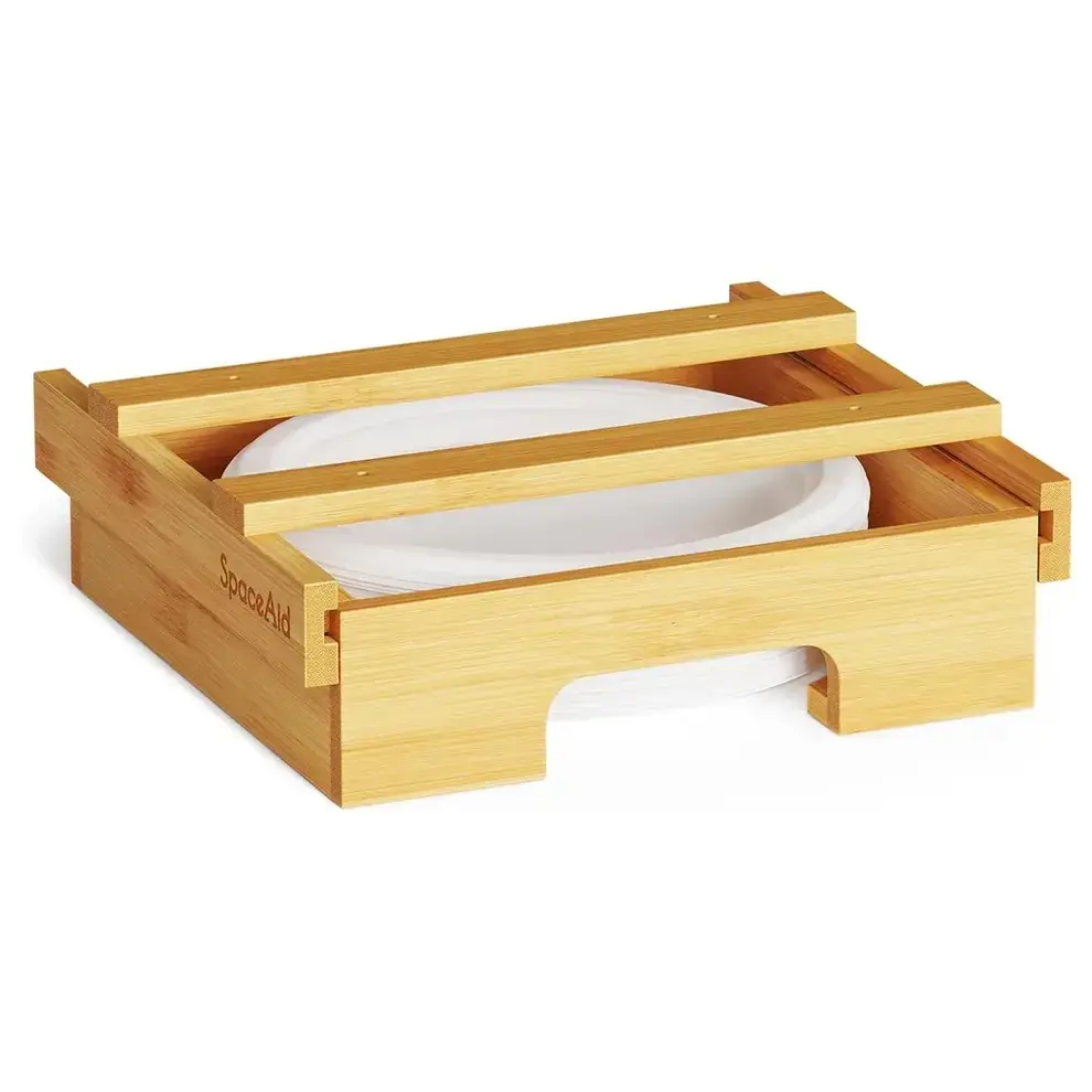 Bamboo 9-inch Paper Plate Dispenser