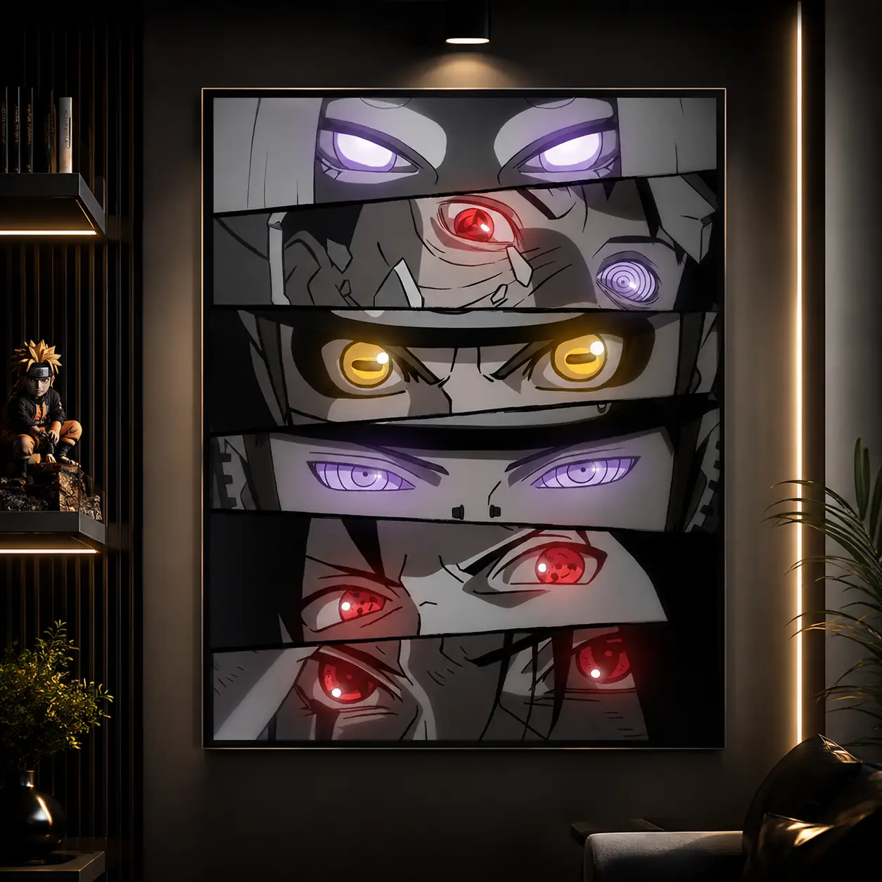 Canvas Painting Print Poster, Classic Japanese Anime Eyes Artistic Art Print, Anime Design, Perfect Gift for Anime Fans, Ideal Wall Decoration for Bedroom, Living Room, Kitchen, Dorm Hallway, Modern Wall Art, Anime Canvas Wall Art, Otaku Room Decor