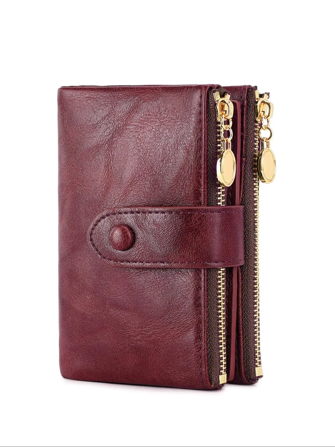 Double Zipper Women's Short Wallet, Multi-Card Holder, Large Bill Compartment, Ideal for Daily Use, Christmas & Valentine's Gift