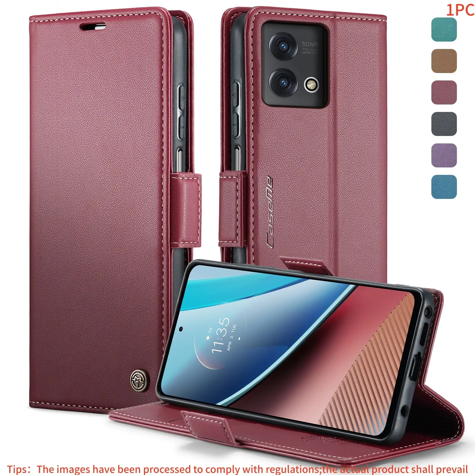 For Moto G Stylus 5g Phone Case with Card Slot, Rfid Shield, Durable Stand, Magnetic Closure, Shockproof Cover, Unisex Wallet Case