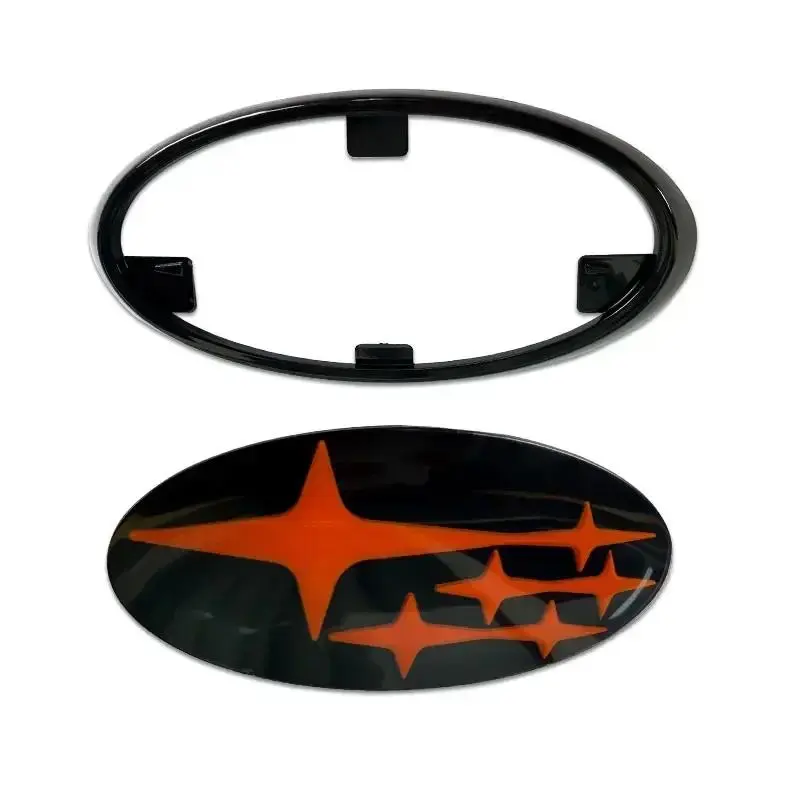Acrylic Logo Emblem Sticker for Subaru Model Toy Vehicles - Front (14.7*7.4cm) Hood, Rear (13.2*6.7cm) Trunk Badge, Fits Impreza, BRZ, WRX STI, Legacy, Outback, Ascent, XV Accessories