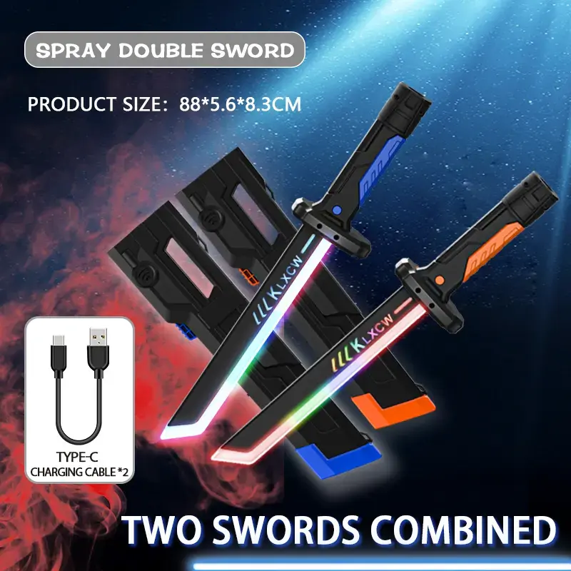 DIYCOM RGB Lightsaber USB Rechargeable Lightsaber with 7 Color Modes and Spark Effect for Home Party Cosplay New Year Gift laser sword spark lightsaber retractable lightsaber