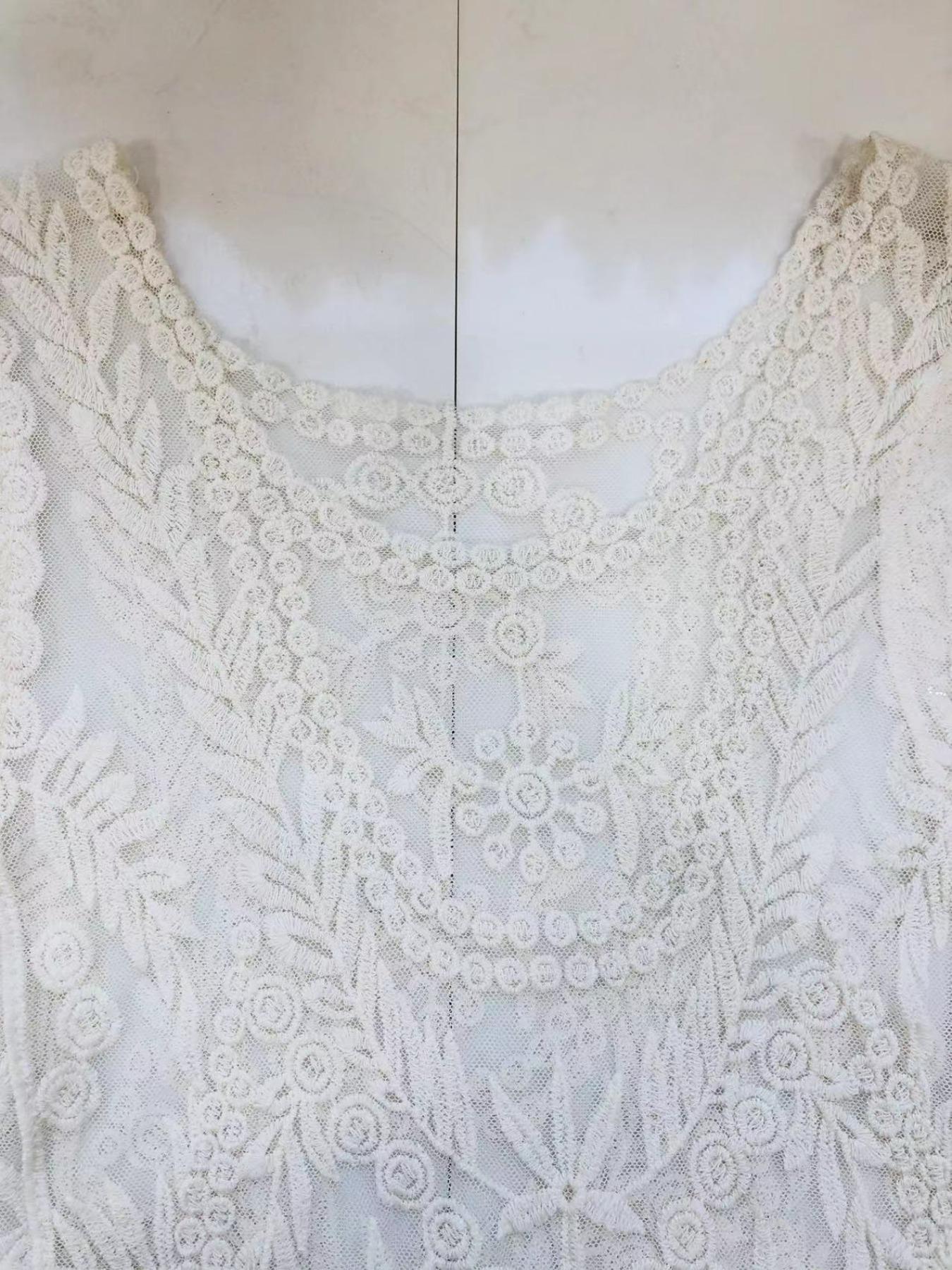 Bohemian Women's Beach Cover-Up, Lace Knit Sheer Style for Summer, Perfect for Music Festivals & Vacations, Elegant & Fitted Design, Beach Cover Ups