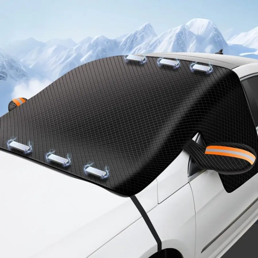 Car snow block thickened three windows covered magnetic snow block car front block sun block snow coat half cover