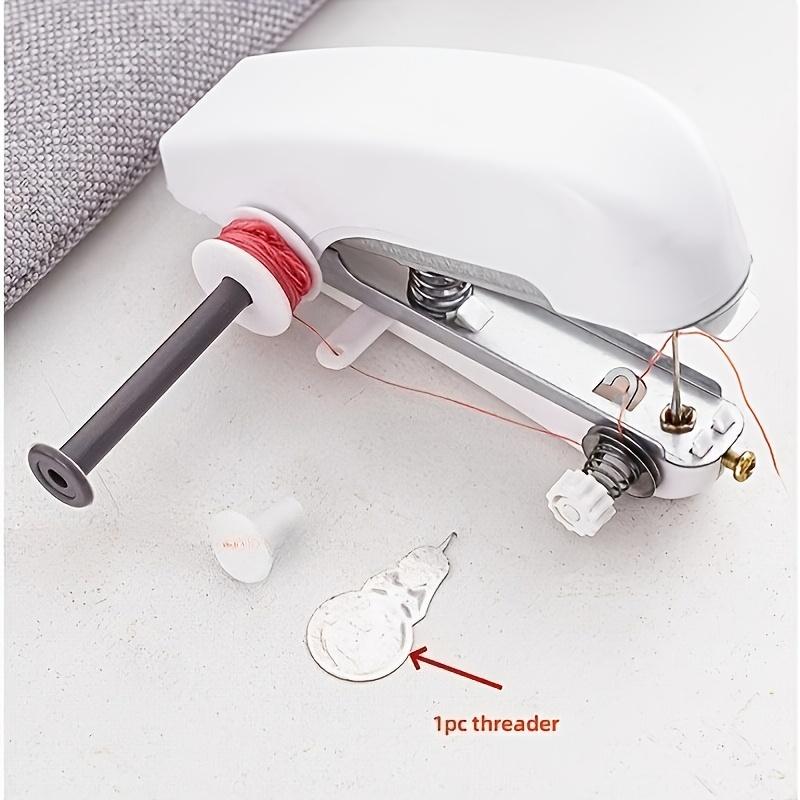 Compact And Easy-To-Use Handheld Sewing Machine, Perfect for Home Fabric Repairs Without The Need for Electricity, Comes with Additions And Is Durable, in White