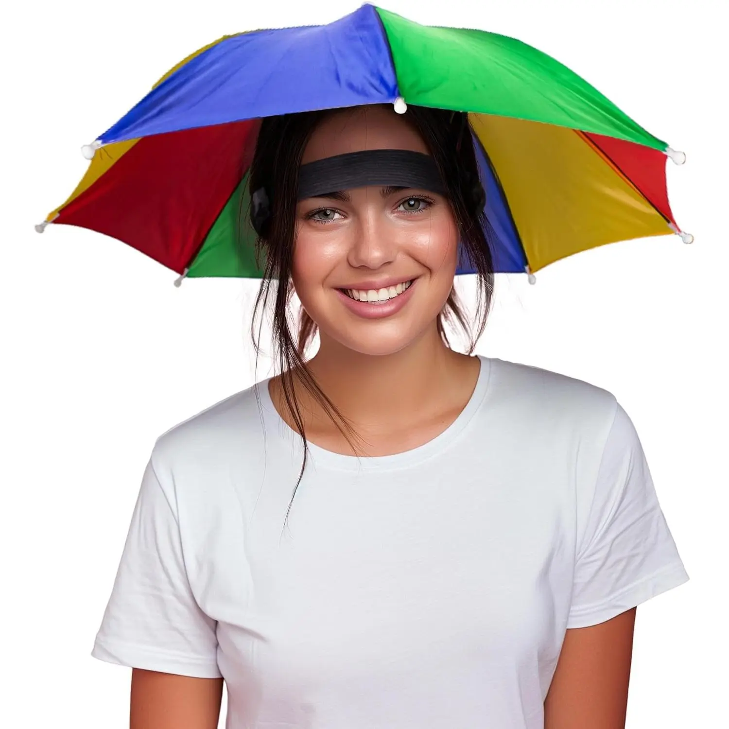 13" Hands-Free Umbrella Hat – Sun & Rain Protection  Outdoor Events, Fishing, Festivals & Costume Fun – Adjustable   Adults & Kids