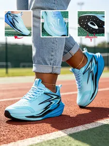 2026 New Couple Carbon Board Racing Women's Running Shoes, Breathable Mesh Upper, Multiple Trendy Colors, Comfortable Durable Sole