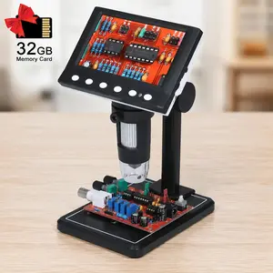 1000x HD Professional Wireless Digital Microscope with 8 Adjustable LEDs, Smart Autofocus, Real-Time Image Transfer for iPhone, Android, Tablet - Durable Metal Body for PCB Repair, Jewelry, Coins, Research - Includes 32GB Card