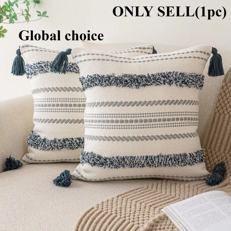 Pillow case home living room sofa bedroom car cushion pillow tassel bohemian style