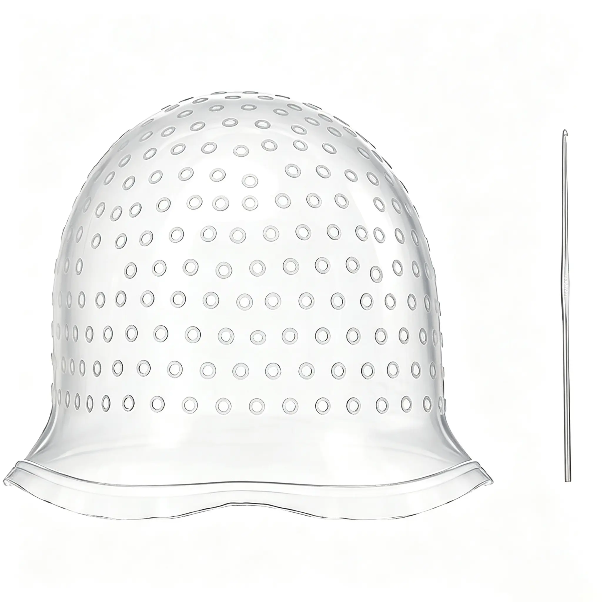 Reusable Silicone Highlighting Hair Dye Cap with Hook, Recyclable, Ideal for Home Use, Hair Dye, Sugar Glaze, Salon Tools, Heatless Styling Accessory, Haircare