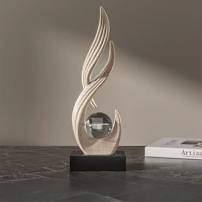 Luxury Abstract Art Sculpture, Resin Sculptures, Modern Home & Office Decor, Phoenix/fire Design, High-End Wall Decoration, Elegant Aesthetic Piece, Art Figurine, Decorative Figurines