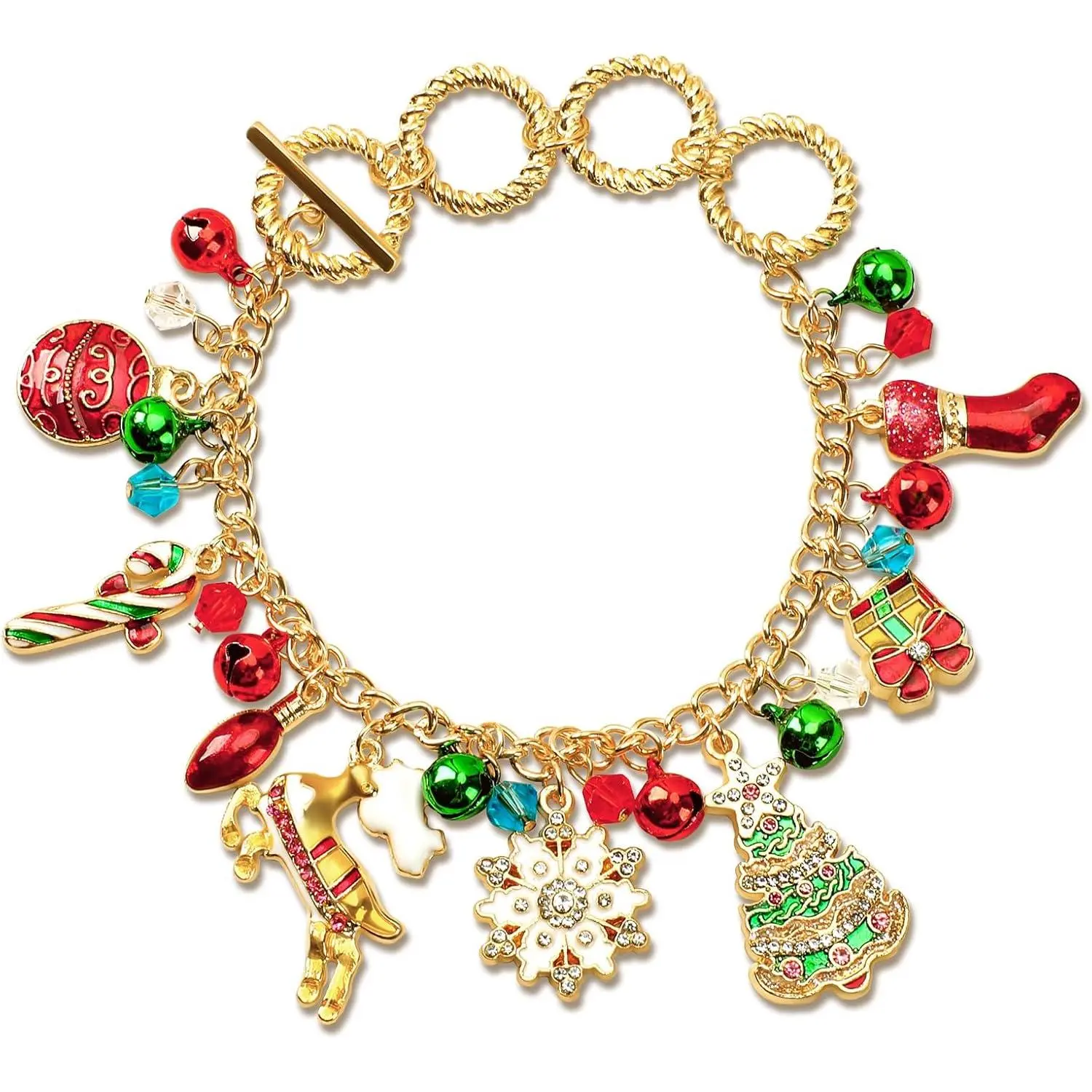 Christmas Bracelets for Women,  Holiday  with Charms | Alloy and , Costume Party and Holiday , Christmas  for Women,  and Tree Pendants,  Bracelet Set