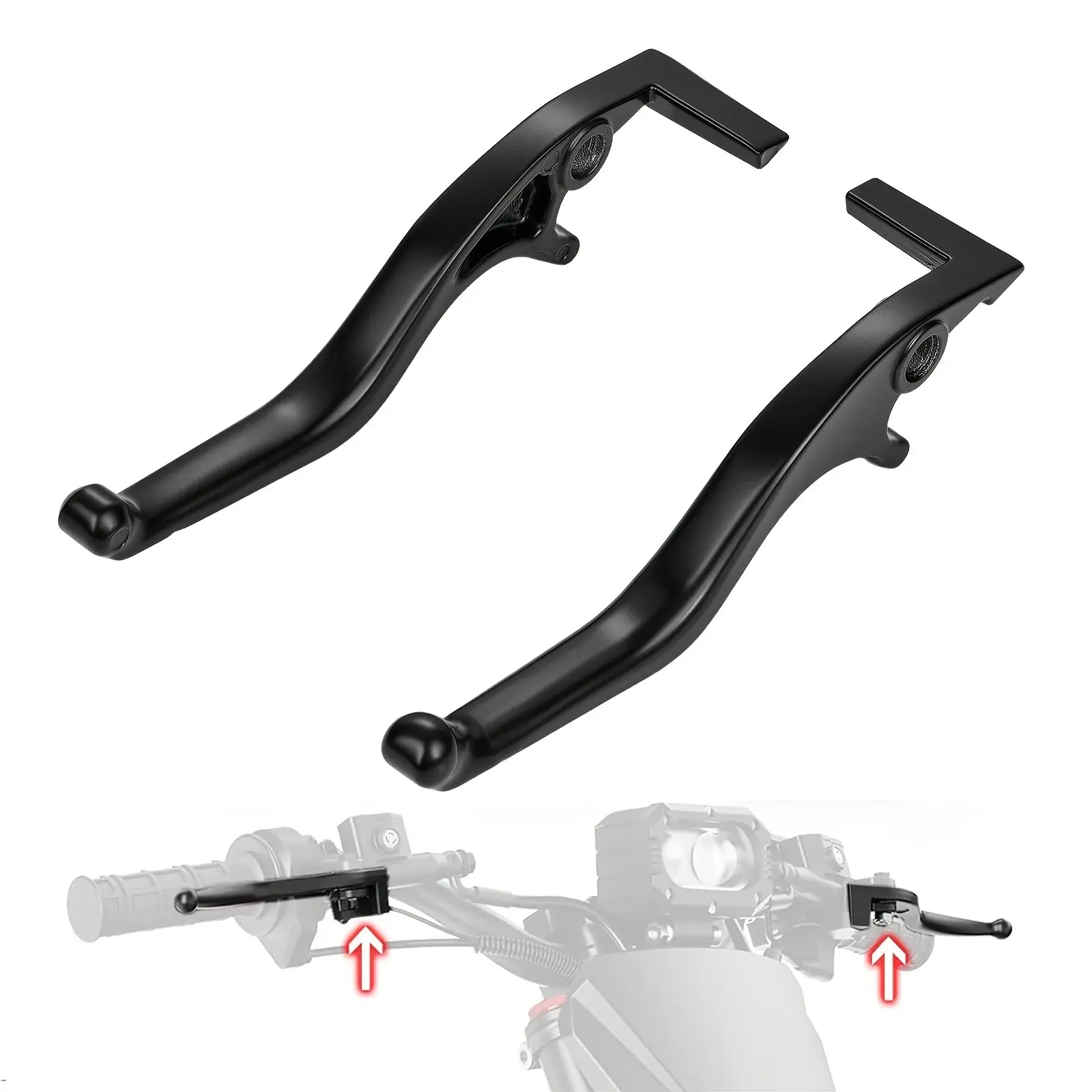 Adjustable Electric Dirt Bike Motorcycle Handle Brake Levers, E-Bike Brake Levers for Yozma In10, Durable & Easy-To-Install Parts, Bike Accessory