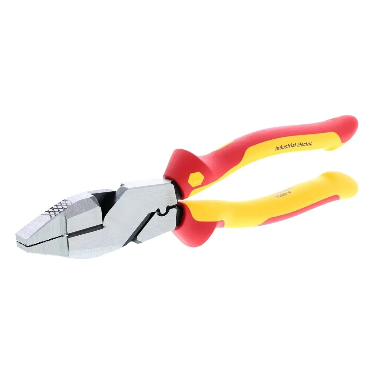 9.5 Inches Insulated Industrial Lineman's Pliers with Crimpers, Slip Guards, 1000V Safe Rated for Electrical Work (New Style)