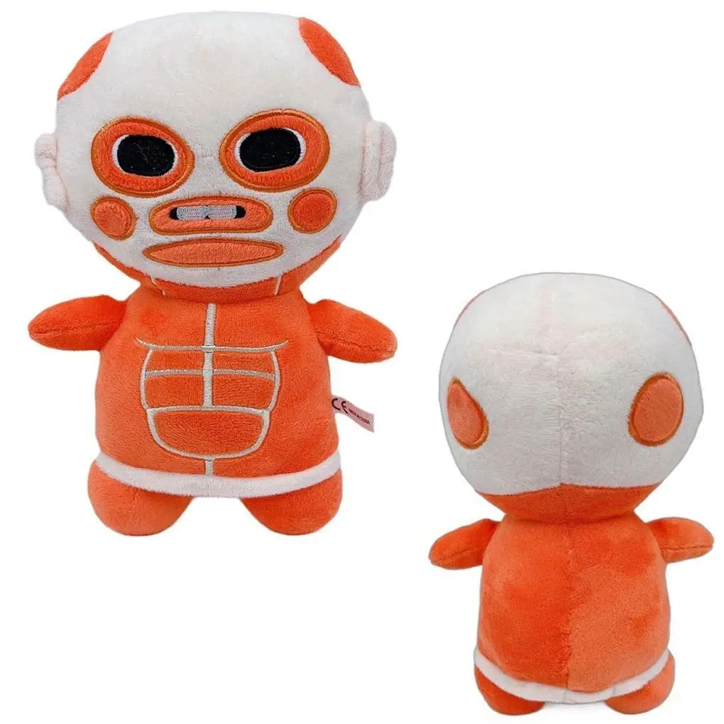 Hot Attack on Titan Anime Peripheral Pliush Toy Kawaii Orange Giant Plush Toy Cotton Game Peripherals Collect Plush Toy 25CM