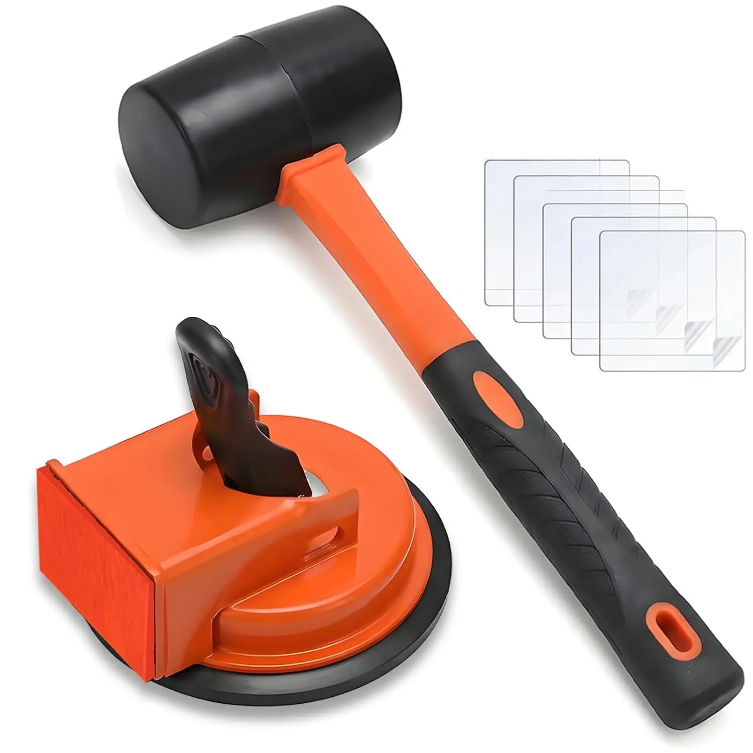 Floor Gap Fixer Tool, Enhanced Floor Gap Suction Tool with Rubber Mallet, Floor Gap Repair Tool for Vinyl Plank Flooring,Laminate,Wood,Tile Flooring Installation and Repair