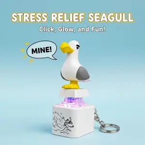 Mine bird voice keys luminous electronic pendant keyboard creative decompression sound duckling toy