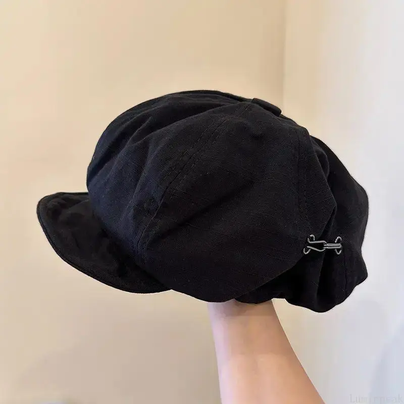 Women's 2026 Japanese-Style Lightweight Beret - Casual Outfits Cap, Fashionable Hats, Korean Artistic Retro Cloud Octagonal Newsboy Hat, Basic Funky Streetwear for Leisure Outdoor Recreation, Women's Accessories