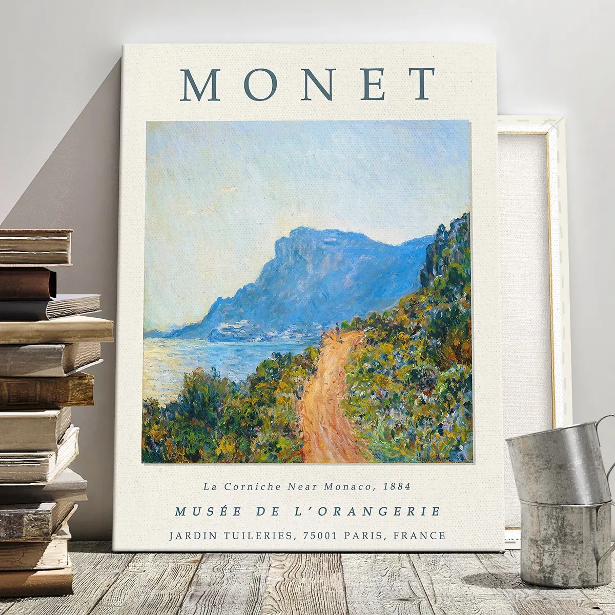 Monet Monaco Coast Art Poster, Modern Home Decor, High-Definition Canvas Print, Waterproof & Odorless, Ideal for Hallway, Office, Bedroom