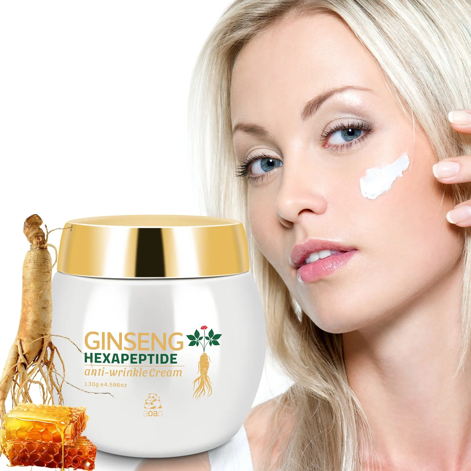 Ginseng Essence Night Moisturizing Cream, Reduces Fine Lines, Tightens Skin, Hydrating Face Cream, Long-Lasting Nourishment