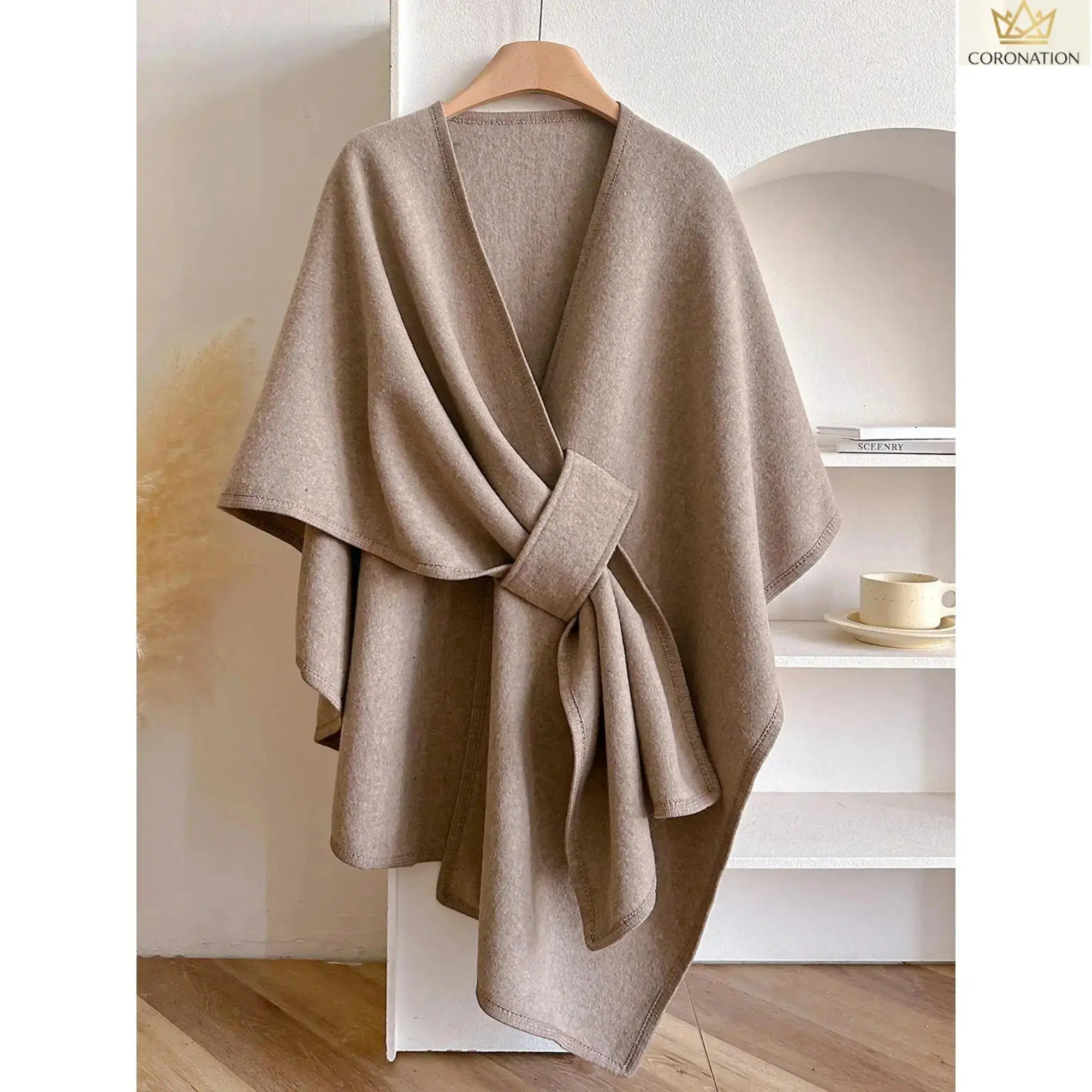 Women's Cotton Tencel Blend Shawl Scarf Soft Lightweight Washed Texture Fall Winter Travel Casual Styling
