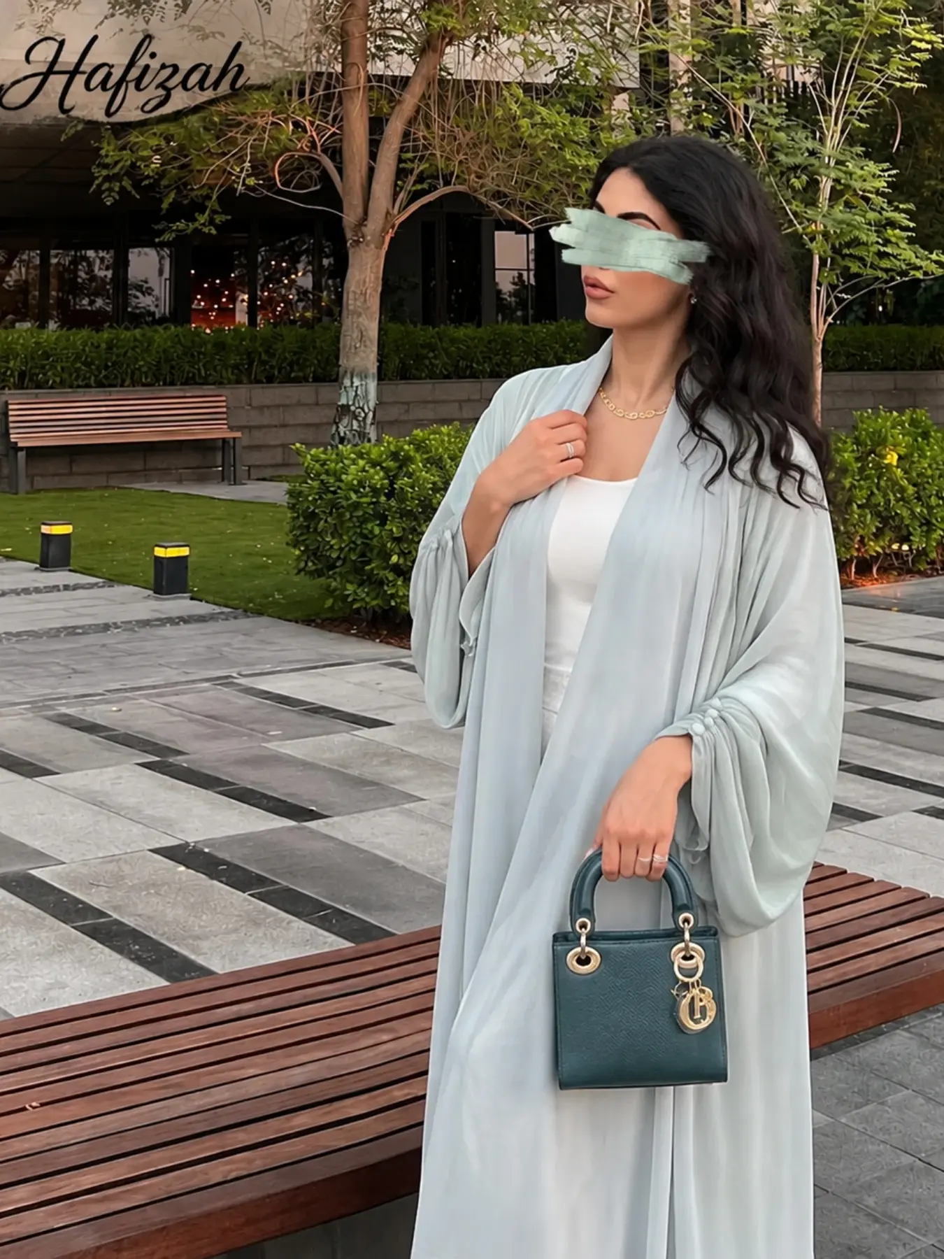 Elegant Muslim Robe for Women, Open Front Kimono Style Long Sleeve Dress, Perfect for Eid, Weddings, Parties, Fashionable and Dignified